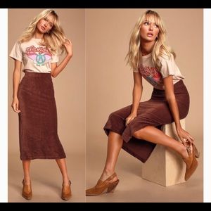 Free People Ribbed Skirt! NWT!!